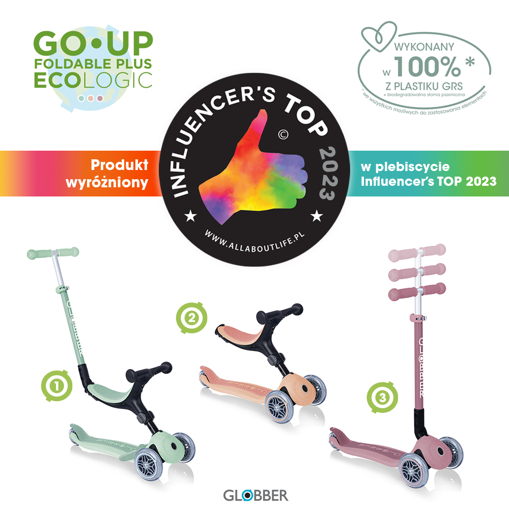 GO-UP Foldable Plus ECOLOGIC wyróżniony w plebiscycie Influencer's Top 2023
